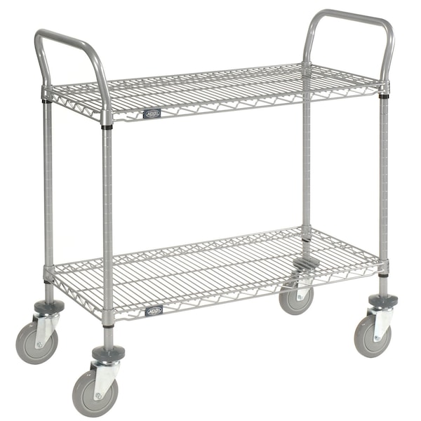Nexel Utility Cart w/2 Shelves & Poly Casters, 1200 lb. Capacity, 48inL x 24inW x 39inH 168209 - main